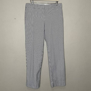 Talbots Pants Black White Hampshire Ankle Pinstripe Chino Straight Leg Versatile